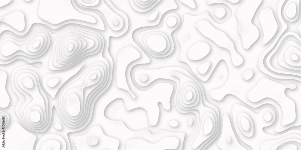 Abstract white pattern topography vector background. Topographic map. Geographic mountain relied on Contour maps. Abstract background lines Topographic map. Geographic mountain relief.