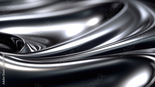 The close up of a glossy metal surface in silver color with a soft focus. Generative AI AIG30. generative AI