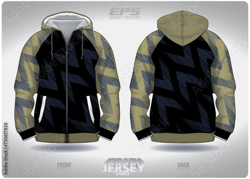 EPS jersey sports shirt vector.black gold treadmill pattern design, illustration, textile background for sports long sleeve hoodie.eps