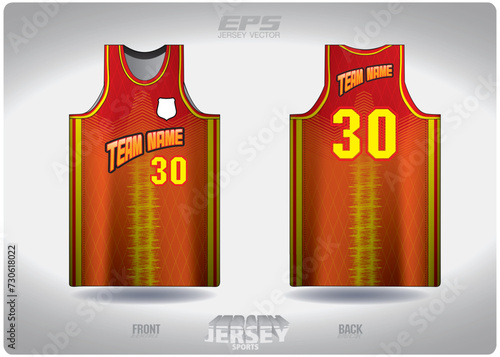 EPS jersey sports shirt vector.orange fence pattern design, illustration, textile background for basketball shirt sports t-shirt, basketball jersey shirt.eps