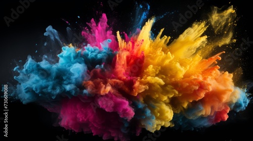 Vibrant paint splash desktop wallpaper in 8k resolution - abstract art background for screens and monitors © touseef