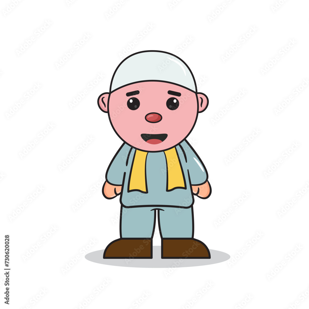 Man Muslim Ramadan kareem graphic elements in flat design style Man Muslim Ramadan kareem graphic elements in flat design style
