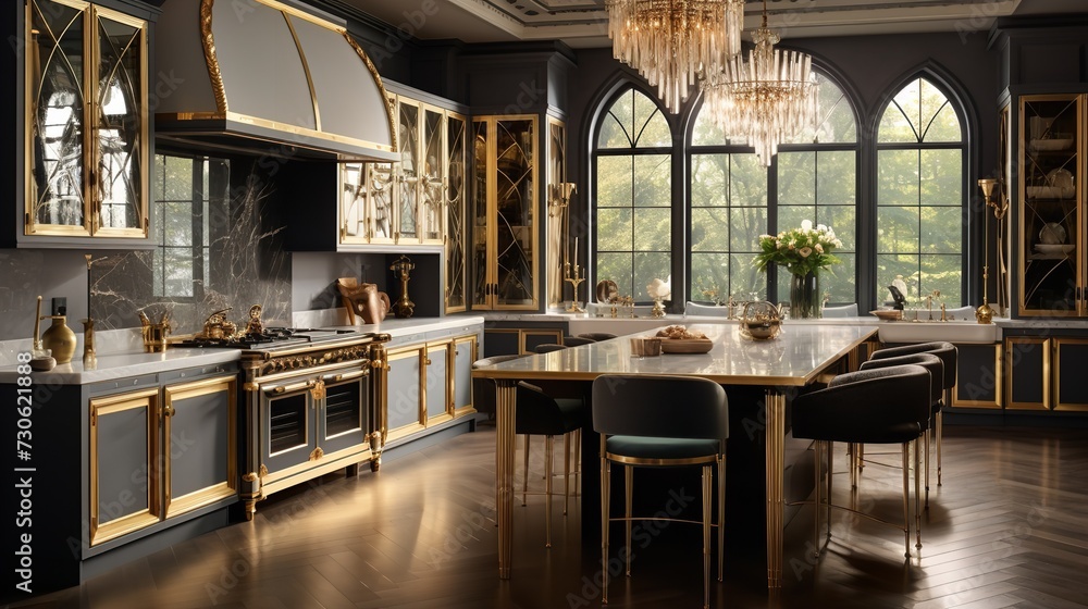 Glamour and Elegance: Kitchen Design with Luxurious Art Deco Elements Glamour and Elegance: Kitchen Design with Luxurious Art Deco Elements