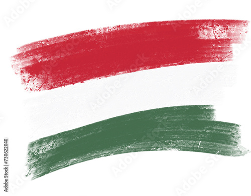 hungarian flag with paint strokes