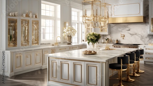 Glamour and Elegance: Kitchen Design with Luxurious Art Deco Elements © VisualMarketplace
