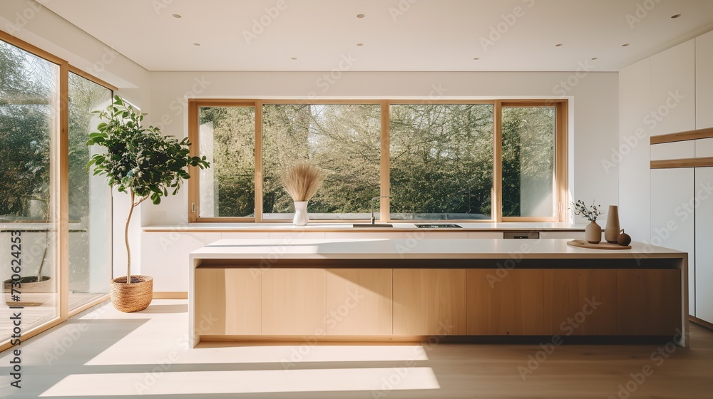 Fototapeta premium Sleek and Elegant Minimalist Kitchen Design