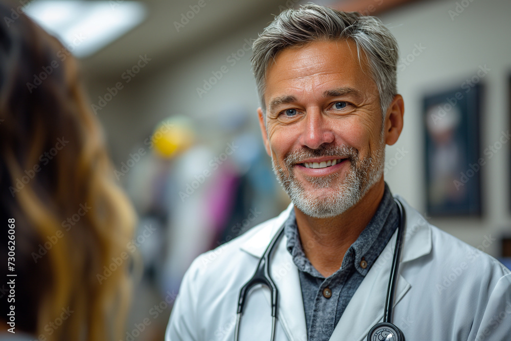 Portrait asian male doctor looking at camera smiling standing in front of doctor's office Portrait asian male doctor looking at camera smiling standing in front of doctor's office