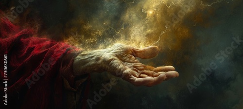 God hand.  Generative AI technology. © Hero Design