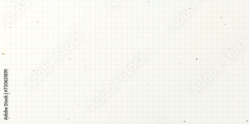 Old pink and blue checkered paper texture vector illustration. White blank notebook sheet with grid and stained educational template.