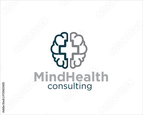 plus brain logo designs for medical service logo