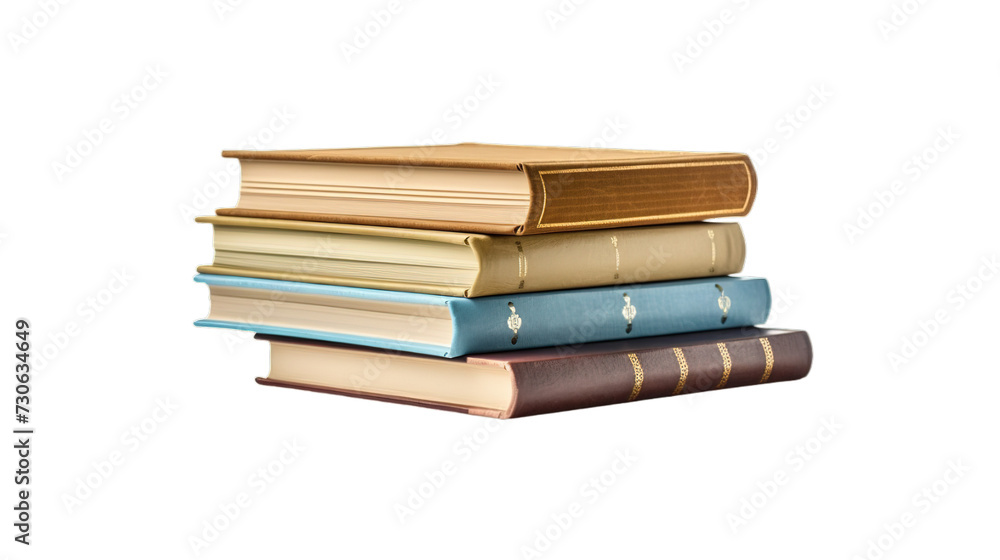 Fototapeta premium Books isolated on transparent background, Generative ai.