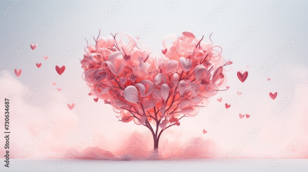Abstract pink heart on a pink background. Festive background for Valentine's day, romantic wedding design. Abstract pink heart on a pink background. Festive background for Valentine's day, romantic wedding design.