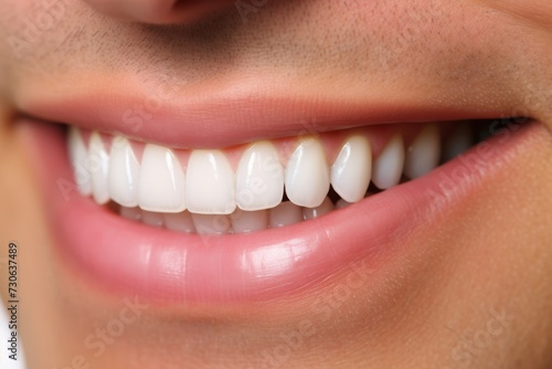 Close-up of a man smile. Beautiful teeth close-up