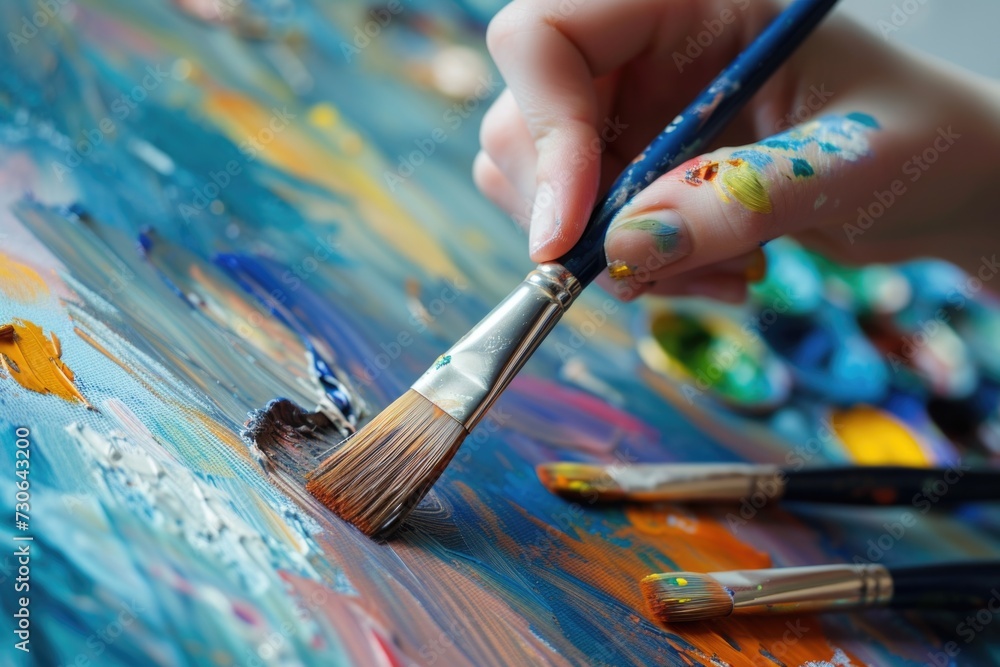 Fototapeta premium Colorful painting background . 