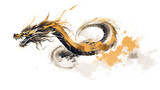 Dragon brush stroke Ink Painting