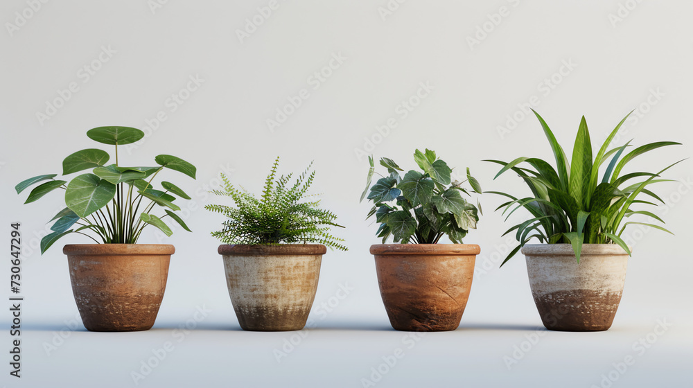 set of plant pot