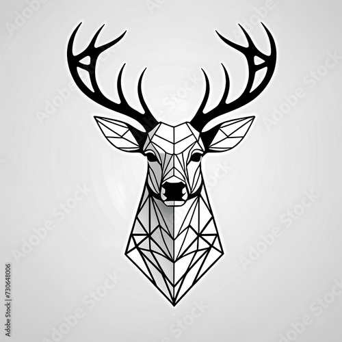 geometrical deer vector