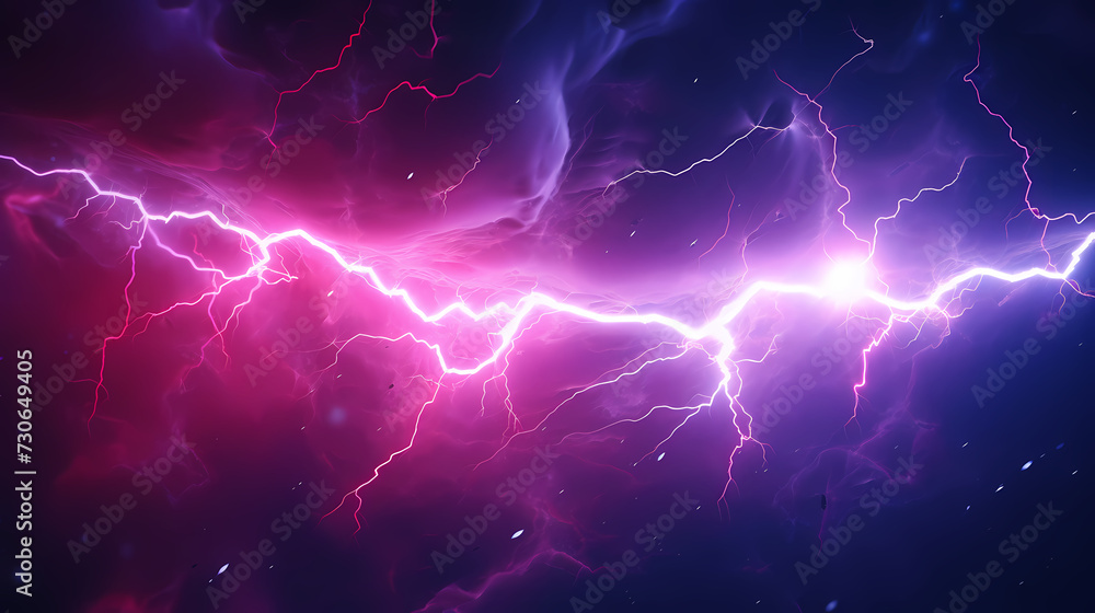 Lightning storm over natural landscape Lightning storm over natural landscape