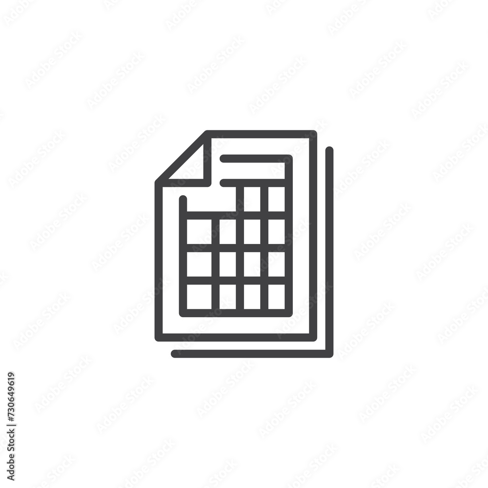 Report document line icon Report document line icon