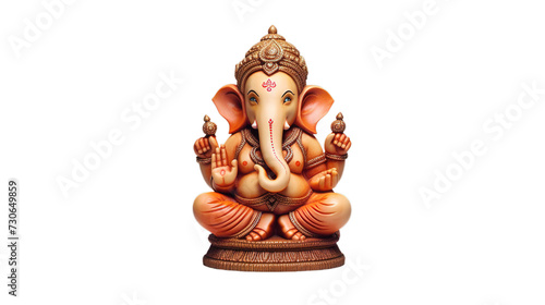 Ganesh isolated on transparent background, Generative ai
