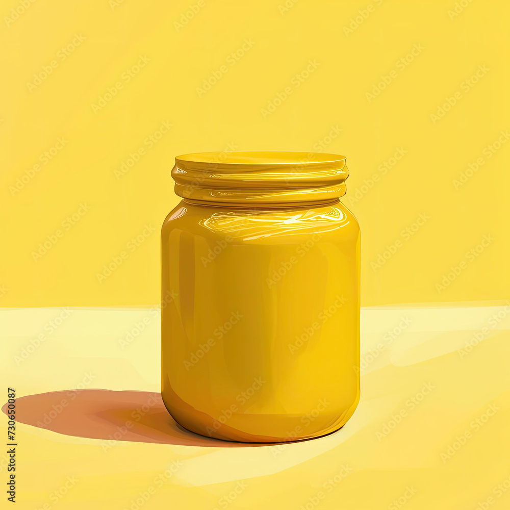Yellow Pastel Mustard Jar Elegance Yellow Pastel Mustard Jar Elegance