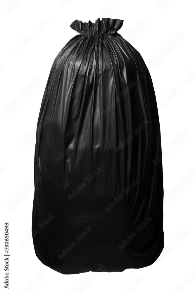 High Resolution Black Trash Bag PNG - Isolated on Transparent Background