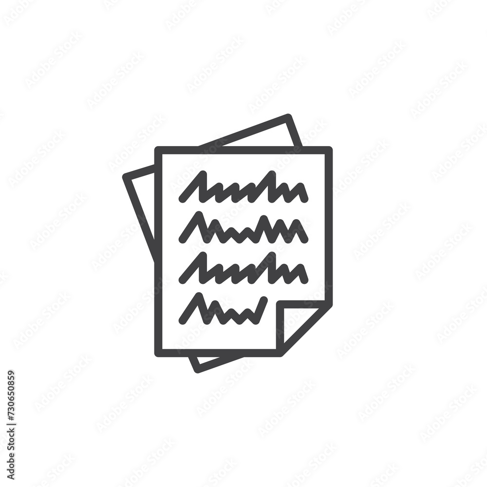 Fototapeta premium Handwritten text line icon