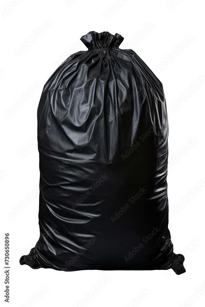 Commercial Use - Black Garbage Bag Isolated on Transparent Background
