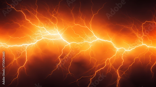 Lightning storm over natural landscape