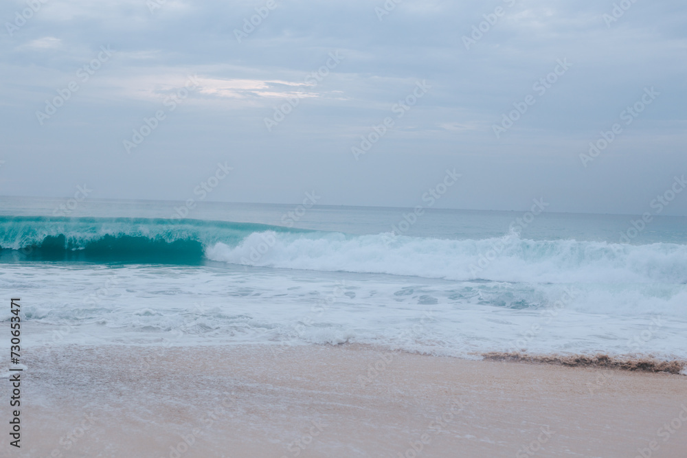 Beautiful turquoise waves near the shore