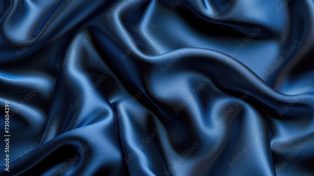 Luxurious abstract with a deep blue satin texture, embodying opulence and elegance, Ai Generated. Luxurious abstract with a deep blue satin texture, embodying opulence and elegance, Ai Generated.