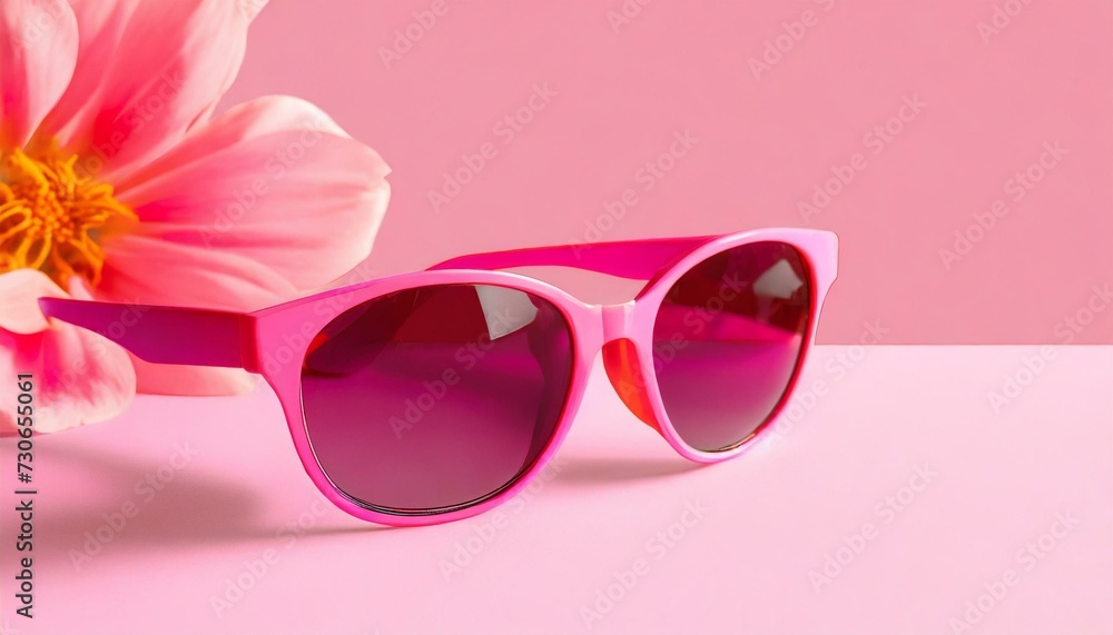 pink sunglasses with pink flower