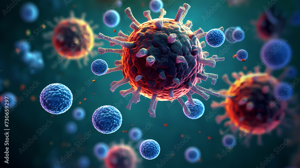 Macroscopic observation of organisms bacteria and cells and viruses ...
