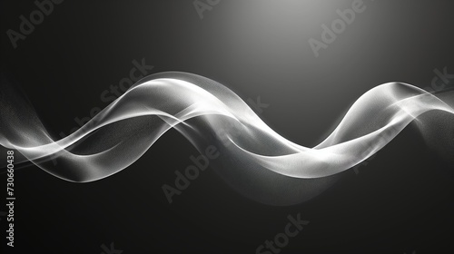 Abstract black and white quantum entanglement visualization, desktop background, AI-generative