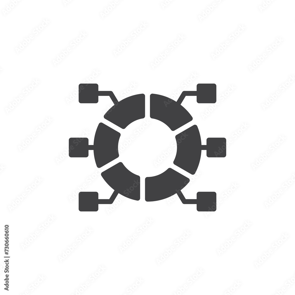 Pie chart Infographic vector icon