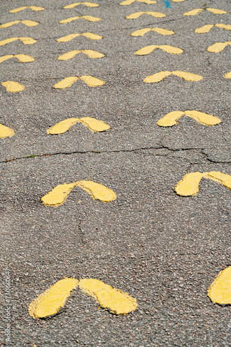 The Yellow Foot Prints at Marine Corps Recruit Depot, Parris Island, South Carolina photo