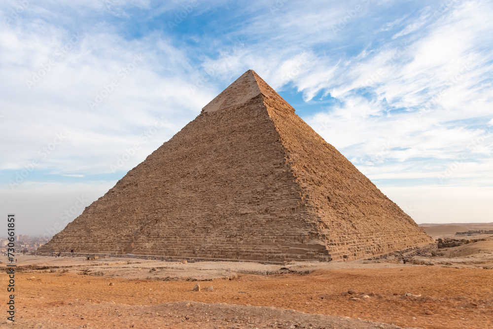Giza Pyramid Complex at amazing sunset - Cairo, Egypt Giza Pyramid Complex at amazing sunset - Cairo, Egypt