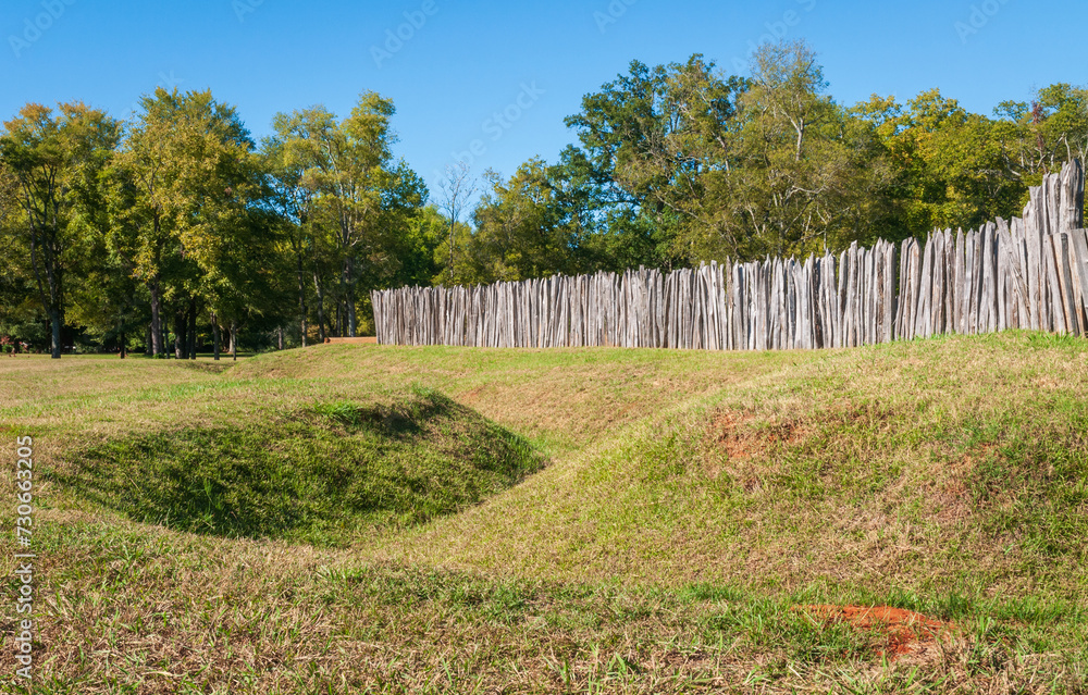 Fototapeta premium Ninety Six National Historic Site, Old Ninety Six and Star Fort in South Carolina