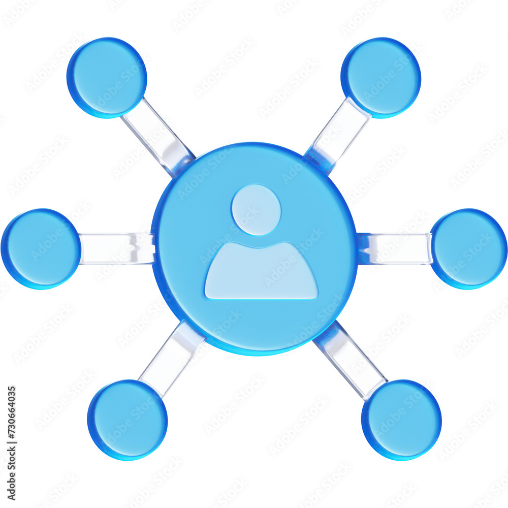 Networking 3D Icon Networking 3D Icon