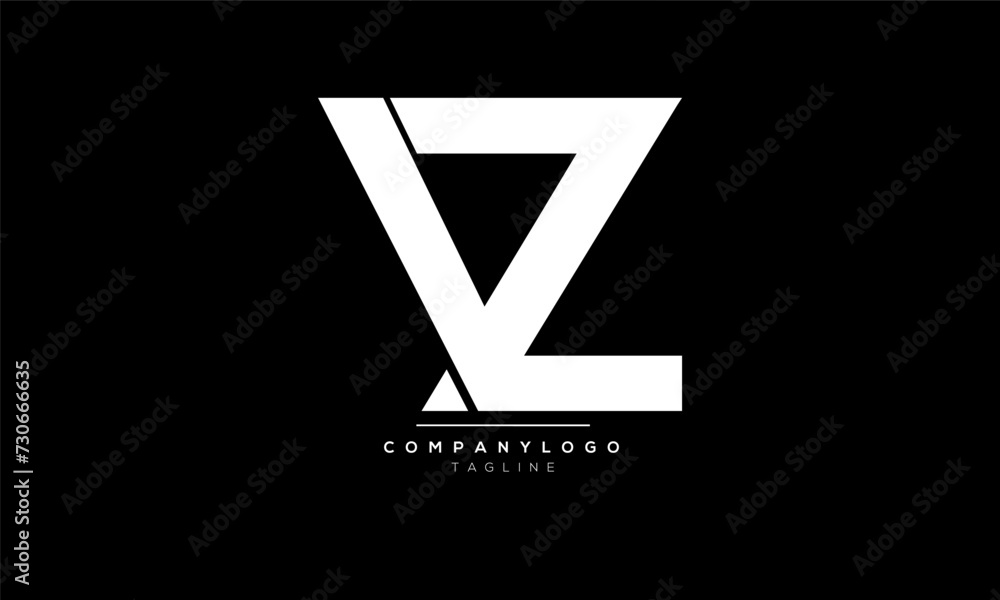 Alphabet letters Initials Monogram logo VZ, VZ INITIAL, VZ letter Alphabet letters Initials Monogram logo VZ, VZ INITIAL, VZ letter