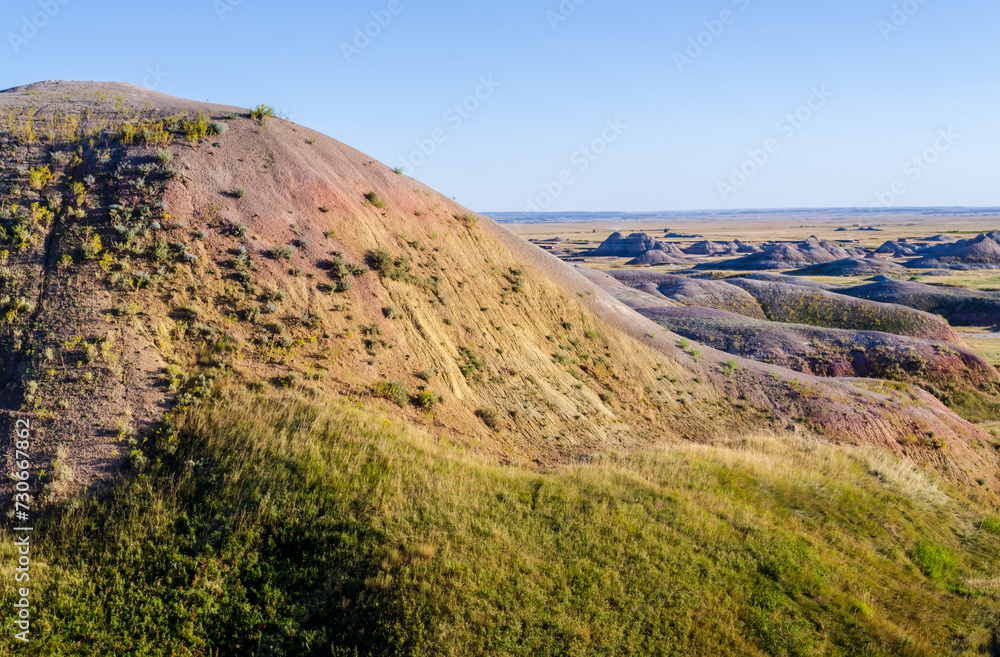 The Painted Desert at Badlands National Park in South Dakota