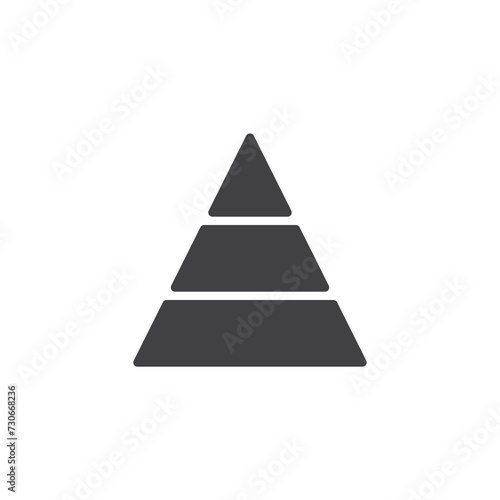 Pyramid diagram vector icon