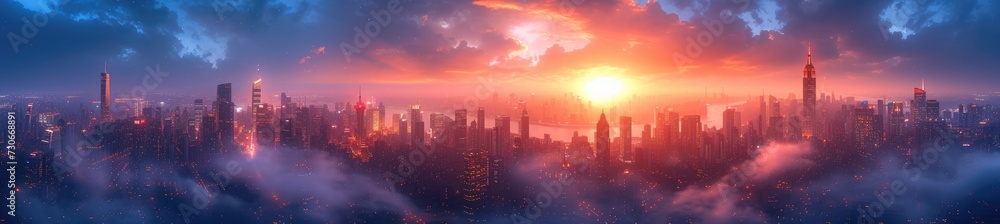 A cosmic cityscape shrouded in the glow of ethereal nebulae, where futuristic skyscrapers touch the stars A cosmic cityscape shrouded in the glow of ethereal nebulae, where futuristic skyscrapers touch the stars