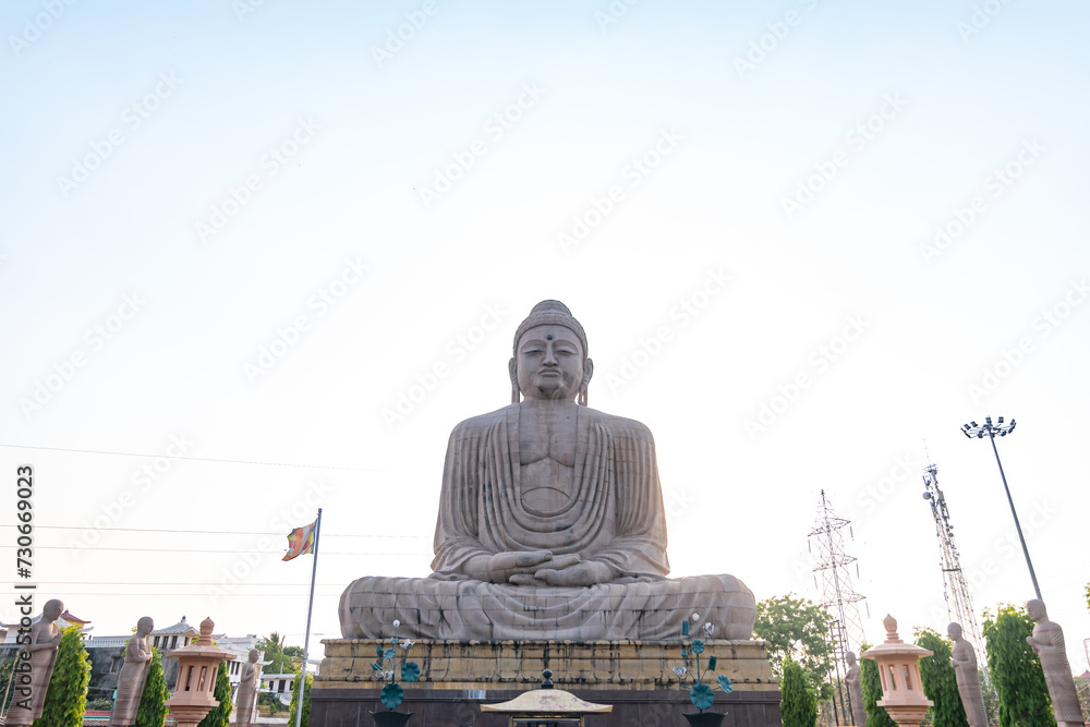 Fototapeta premium Budhist Monasteries and statues of Bodhgaya in India
