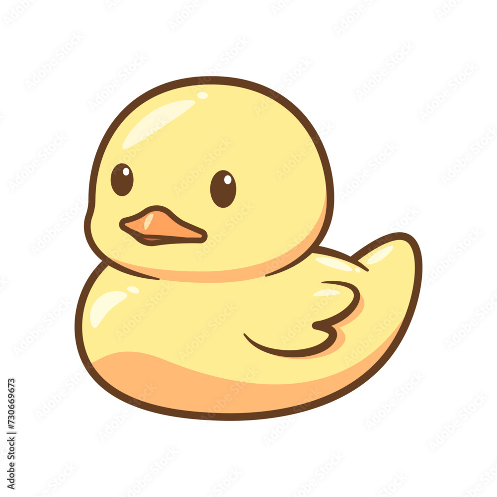 Yellow rubber duck vector isolated on white background. Yellow rubber duck vector isolated on white background.