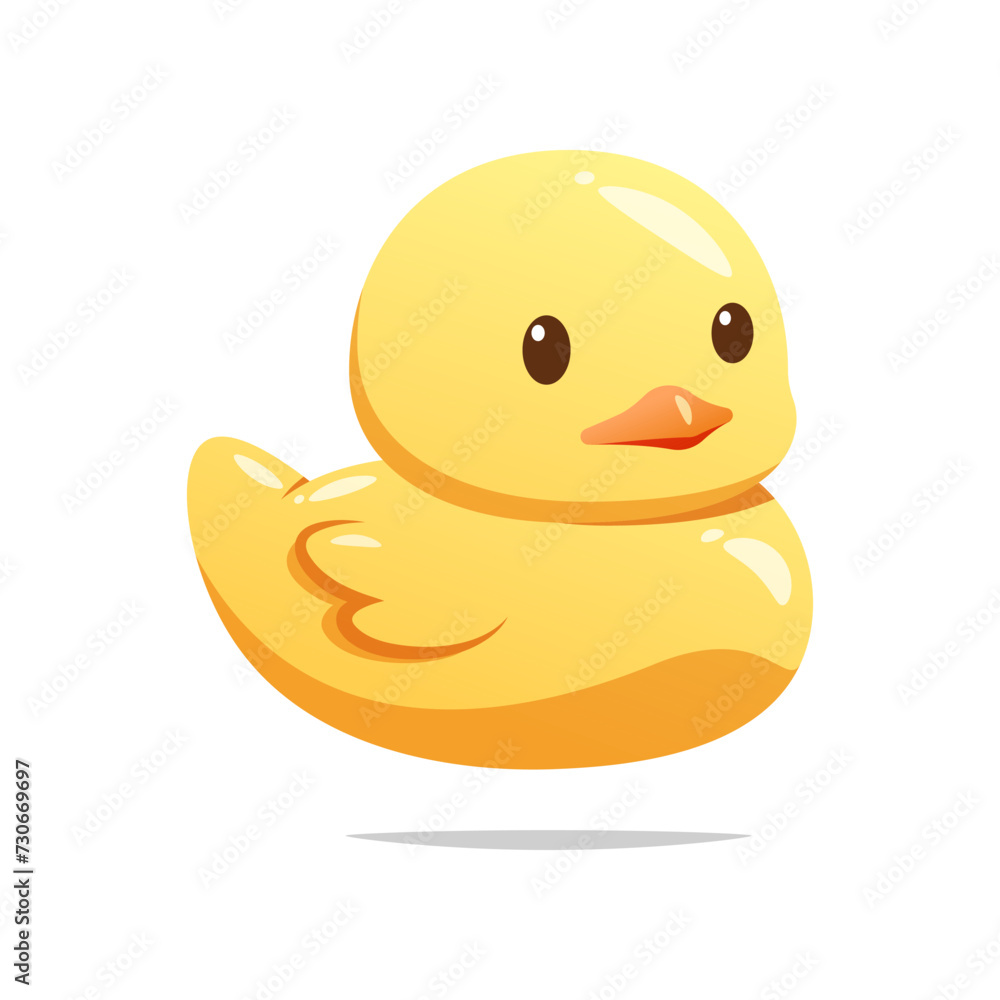 Fototapeta premium Yellow rubber duck vector isolated on white background.