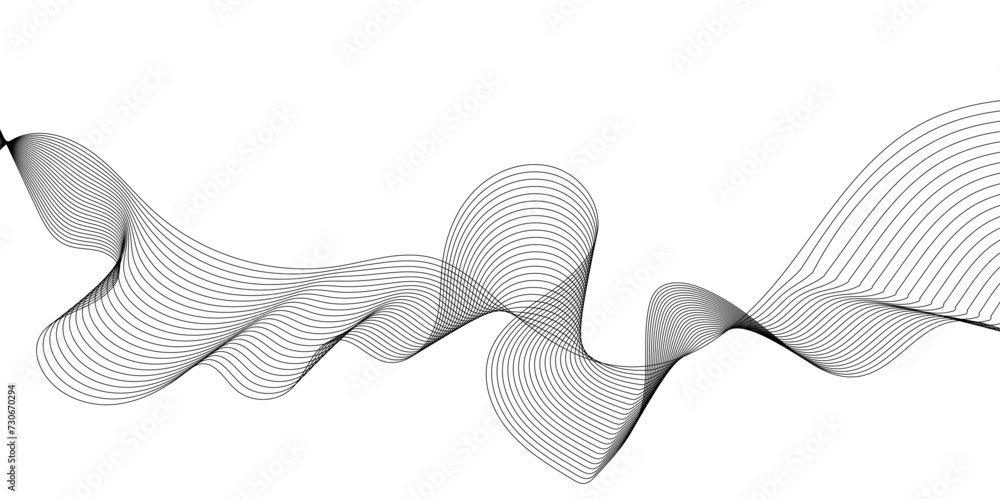 Grey wave business curve lines on transparent background. Abstract wavy ocean line and technology, business, voice, sound, music, poster, banner background. Grey wave business curve lines on transparent background. Abstract wavy ocean line and technology, business, voice, sound, music, poster, banner background.
