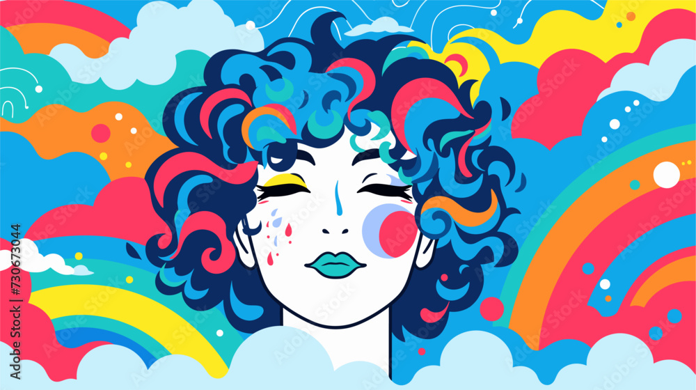 Pride-themed vector scene with a whimsical touch incorporating abstract patterns diverse symbols and a lively color palette for a visually engaging and meaningful composition. simple minimalist Pride-themed vector scene with a whimsical touch incorporating abstract patterns diverse symbols and a lively color palette for a visually engaging and meaningful composition. simple minimalist