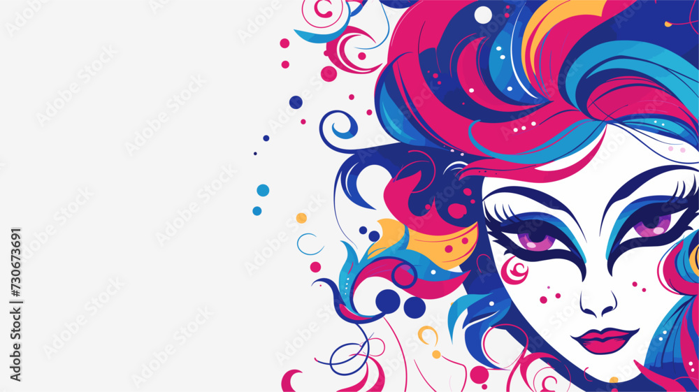 Carnival-themed vector art celebrating the joy of Mardi Gras with confetti vibrant colors playful patterns and intricate carnival masks in a visually dynamic composition that captures the festive Carnival-themed vector art celebrating the joy of Mardi Gras with confetti vibrant colors playful patterns and intricate carnival masks in a visually dynamic composition that captures the festive