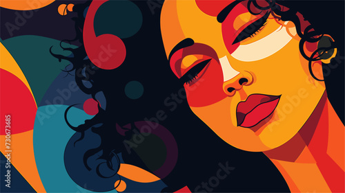 African American vector background with a focus on empowerment and unity  incorporating symbolic elements  vibrant colors  and a visually dynamic composition that pays tribute to the achievements